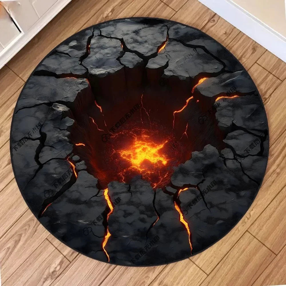 3D Illusion Masterpieces Round Rugs