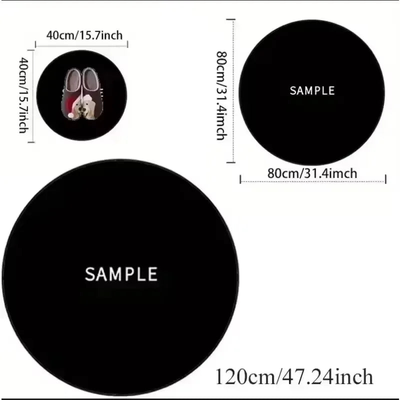 3D Illusion Masterpieces Round Rugs