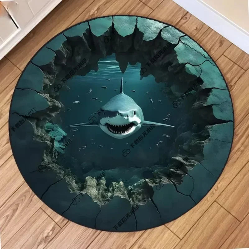3D Illusion Masterpieces Round Rugs