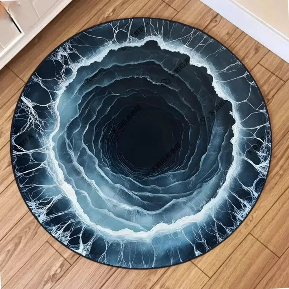 3D Illusion Masterpieces Round Rugs